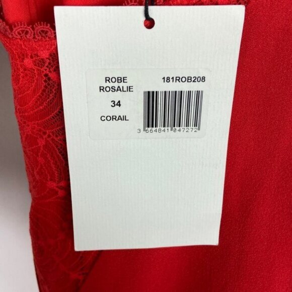 NWT Sezane ROne Sizealie Shift Dress Coral Red New With Tags Minimalist French S - Picture 10 of 13